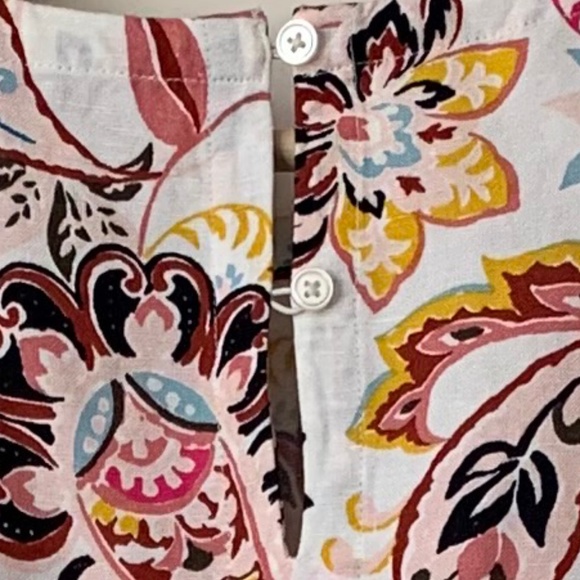 Loft Paisley Linen Dress - Picture 3 of 4